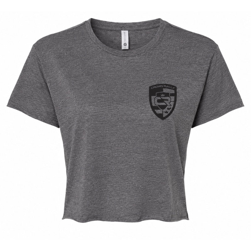 Gray Crest Crop Top